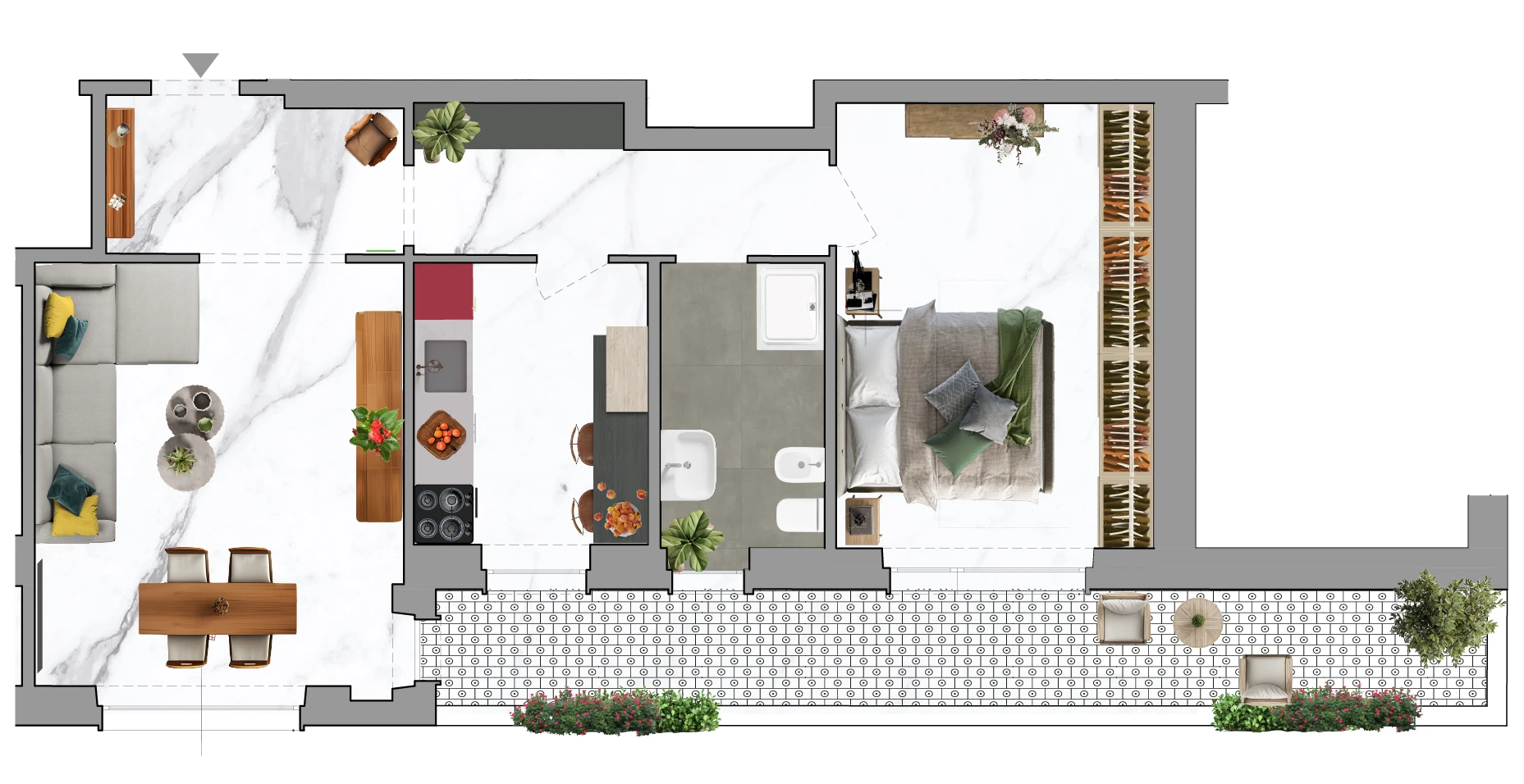 PLANIMETRIA BILOCALE VIA MONTOGGIO