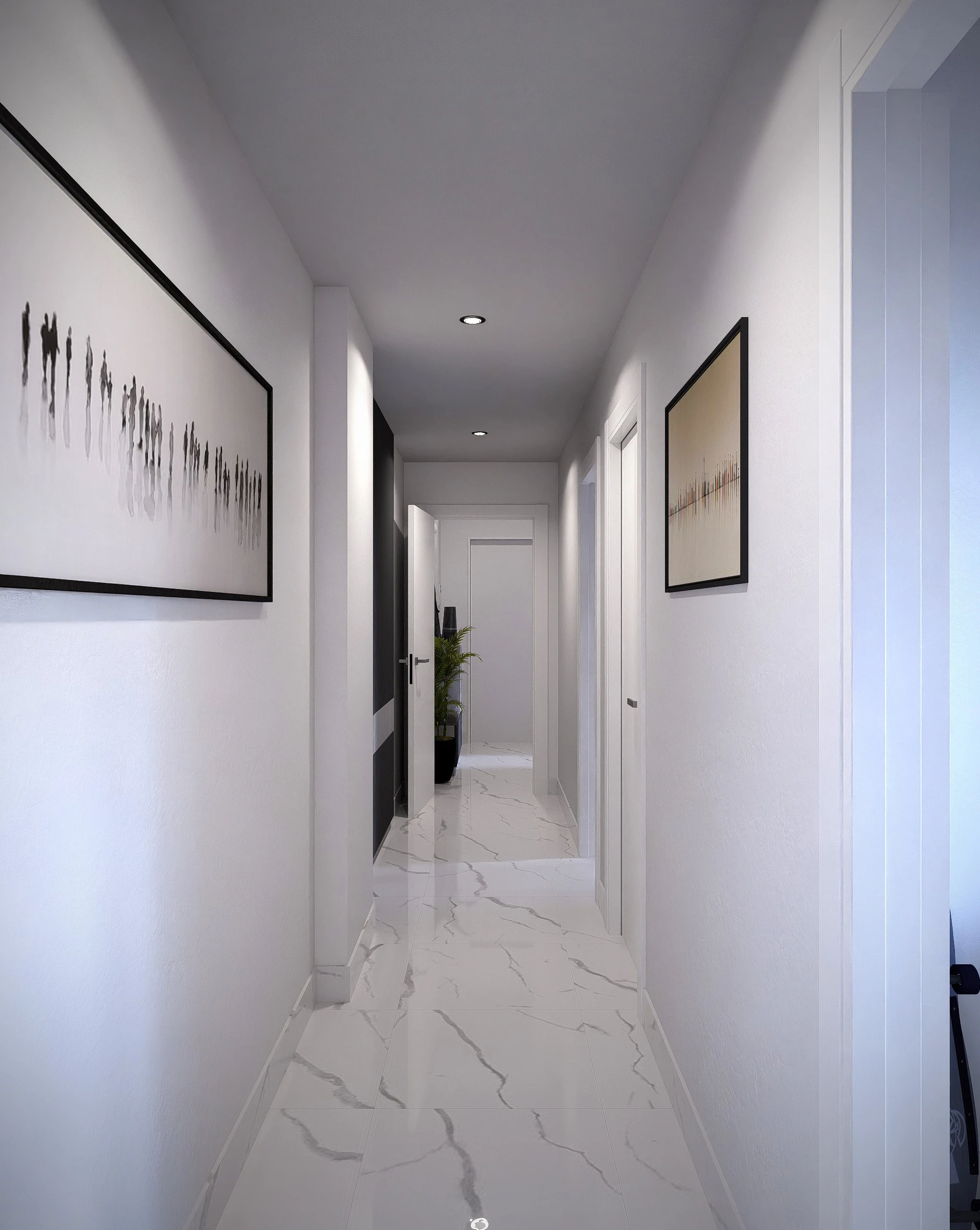 CORRIDOIO TRILOCALE VIA MONTOGGIO 31