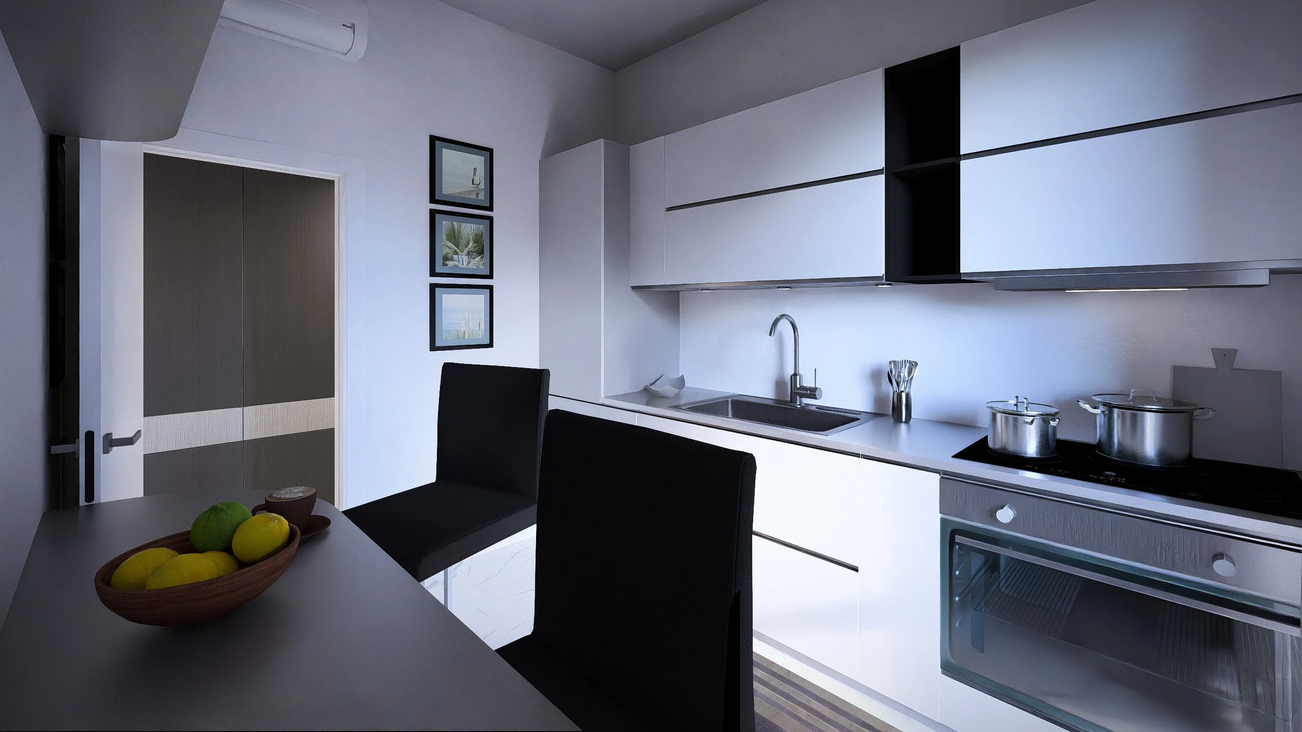 CUCINA DEL TRILOCALE DI VIA MONTOGGIO 31