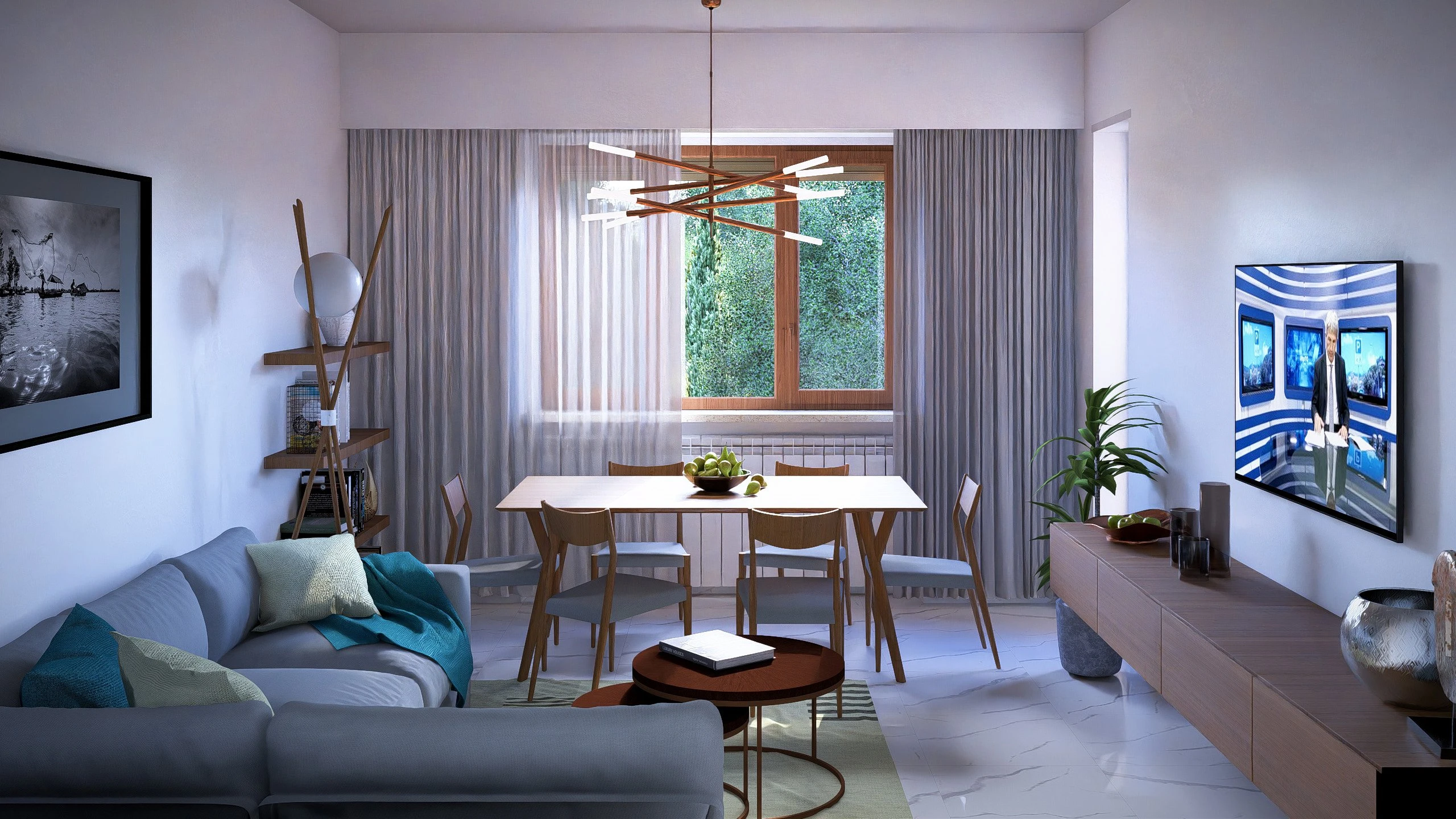 SOGGIORNO TRILOCALE VIA MONTOGGIO 31